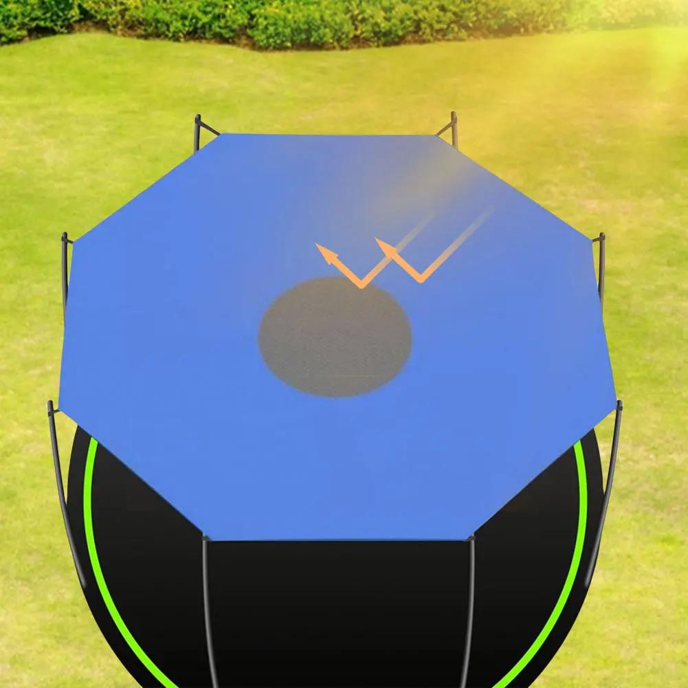 10/12/14ft Feet Outdoor Trampoline Shade Sun Cover Oxford Cloth Waterproof Trampoline Canopy Rainproof Tent Cover for Outdoor