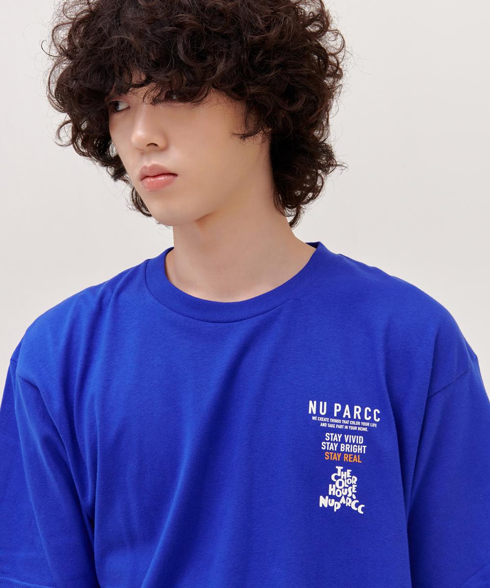 Nupak Color House Logo T-Shirt - Blue (Men) Large