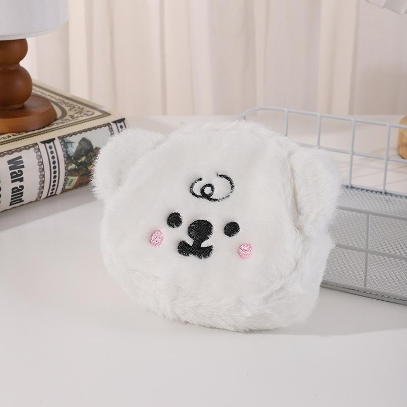 Cute Plush Bear Wallet With Storage Compartment For Daily Use And Travel