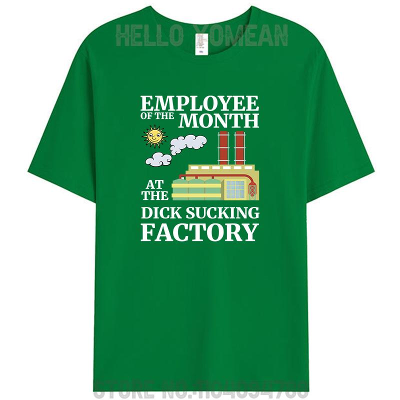 Сотрудник месяца на заводе Женская Мужская 100% Хлопок Футболка Одежда Короткий Рукав Круглый Вырез Футболка Унисекс Повседневные Футболки Топы 4XL