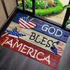Patriotic God Bless America Doormat - 4th of July IndoorOutdoor Welcome Mat with American Flag Mat for Camping Welcome Mat