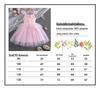 Girls' Pink Sequin Flutter Sleeve Mermaid Dress - Summer Party Princess Gown