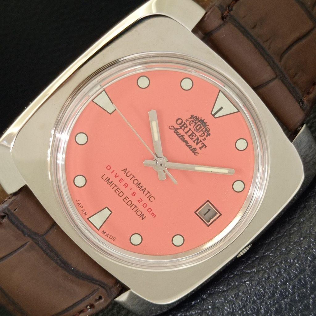 

Б/У ORIENT AUTOMATIC 48741 ЯПОНИЯ МУЖСКИЕ ВИНТАЖНЫЕ ЧАСЫ ПЕРСИКОВОГО ЦВЕТА ЦИФЕРБЛАТ a702225-5 R123-a702225