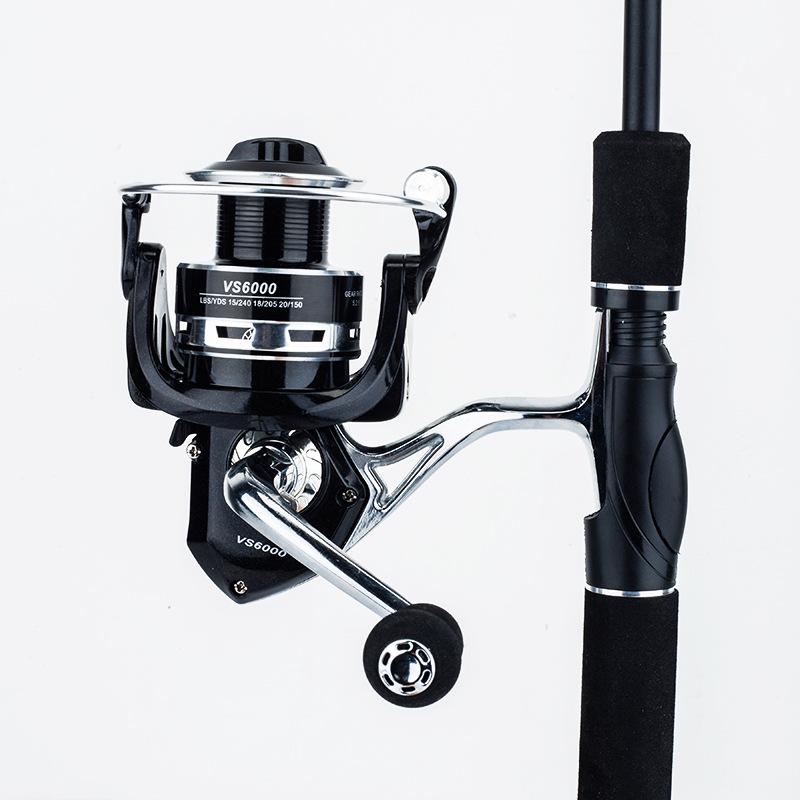 Metallfuß-Spinnrolle mit EV-Wippe für Meeres- und Felsangeln, Weitwurf-Köder, Mikro-Angelrolle.