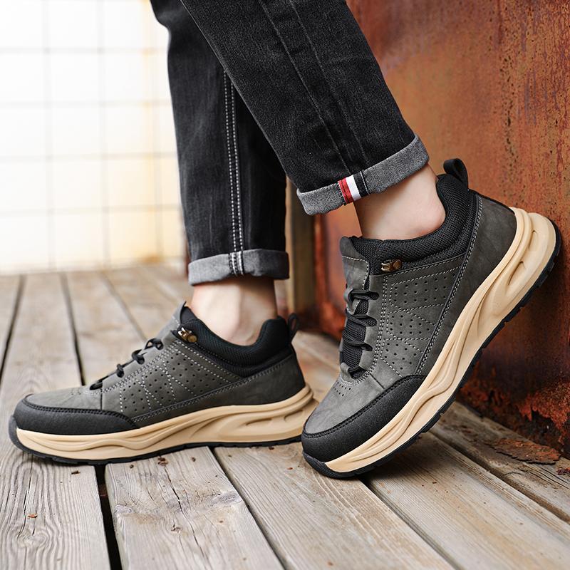 Fashion New Designer Male Tenis Masculino Versatile Leisure Walk Man Footwear Suede Leather Casual Shoe Non-Slip Comfy Mens Sneakers