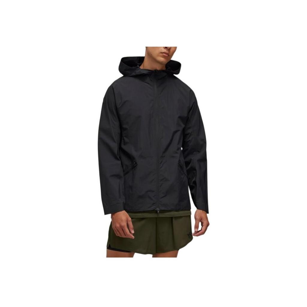 Y-3 Logo Letter And Number Print Hooded Zip-Up Long Sleeve Jacket Men Jackets Black IW9999