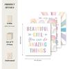 LARTSFRO Boho Pastel Rainbow Sunshine pirational Nursery Wall Art Prints Set of 4, Baby Girl Room Decor, Positive Affirmations Artwork Posters Wall