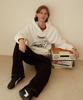 DIVINE DISTANCE Side Stitch Line Sweatpants [Black]