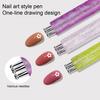 1/4Pcs Flower Nail Dotting Pen 5-Petal Flower Nail Design Ballpoint Pen with Stainless Steel Ball DIY Home Salon Manicure Art Tools