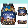 Spacious 20-35l Nylon Roblox Backpack Breathable Cartoon Bag For Students Travel