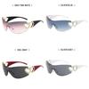 Y2k Herz Sonnenbrille Mode Randlos UV400 Sonnenschutz Für Street Style