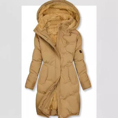 Women's Long Sleeve Winter Warm Hooded Cotton Coat