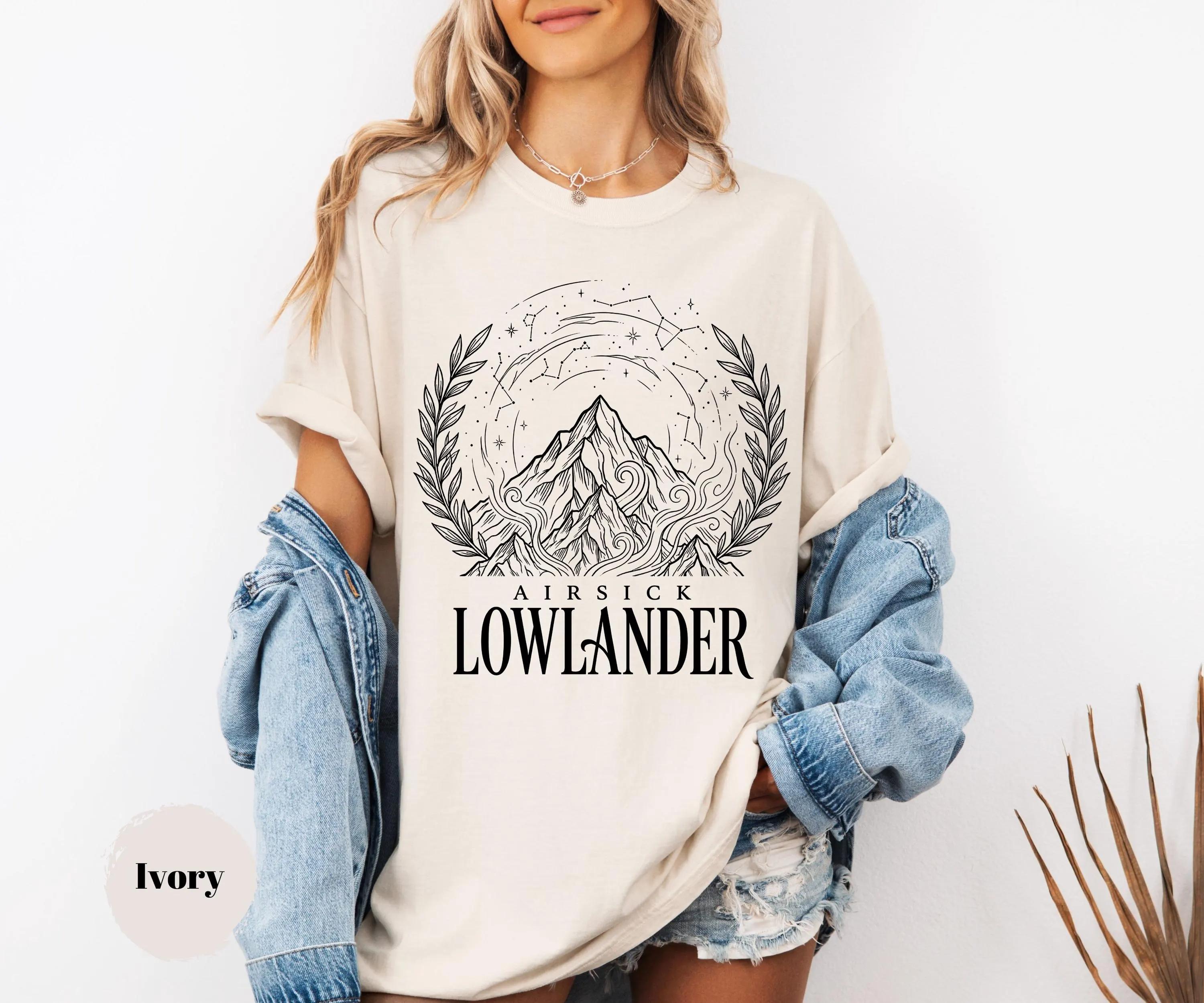 

2026 Summer Womens Airsick Lowlander TShirt Cotton and Breathable Short Sleeve Streetwear Oversized Loose Casual S