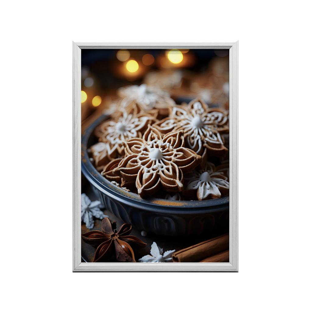 Świąteczne Rękodzieło: Pierniczki W Stylu Kwiatowym Świąteczne Rękodzieło: Pierniczki W Stylu Kwiatowym, 50X70 Cm, Bez Ramy, Płótno Premium Na Blejtra