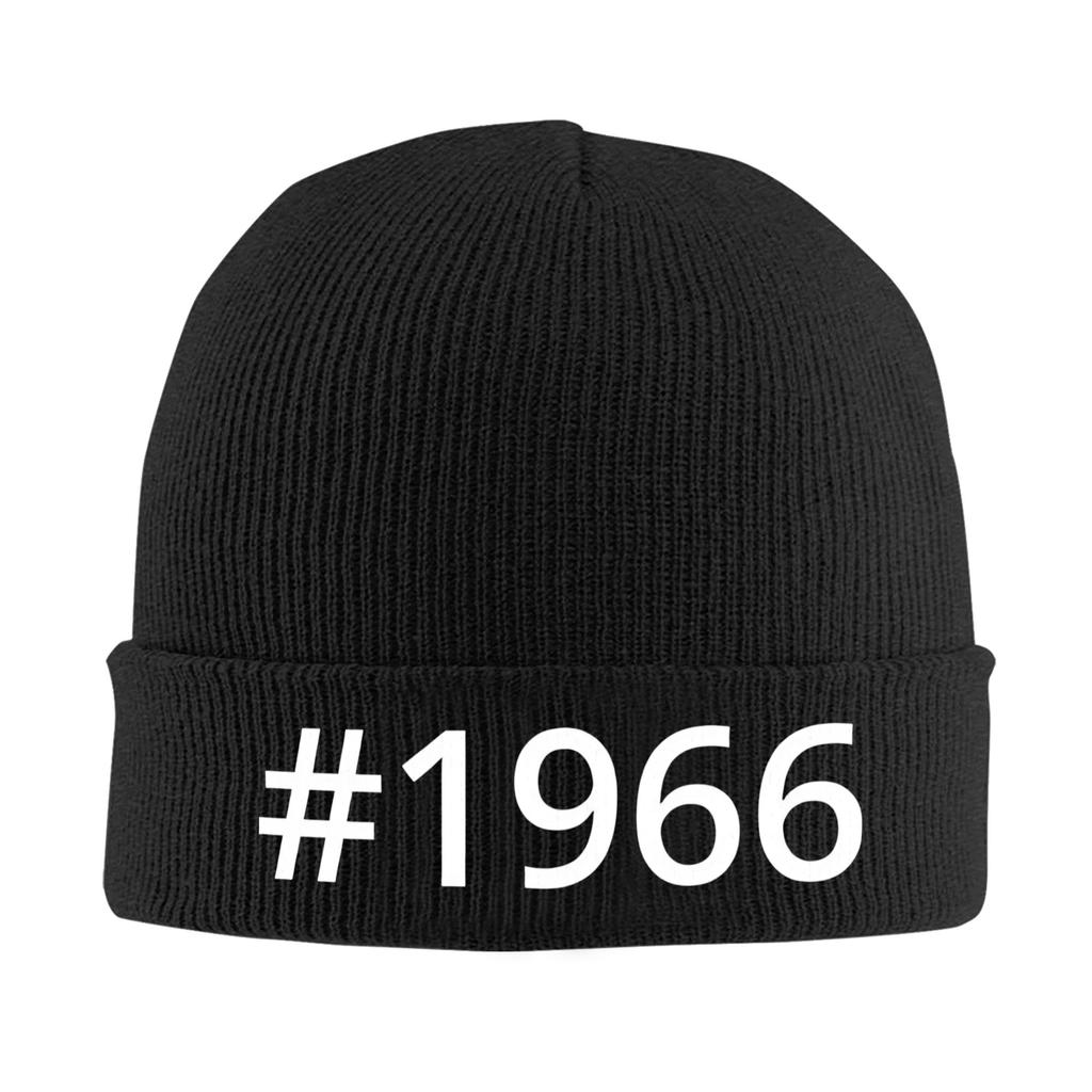 Men Women Knit Cuff Beanie Born in 1966 vintage age 60 years old 60th birthday Winter Warm Knitted Caps Beanies Skullies