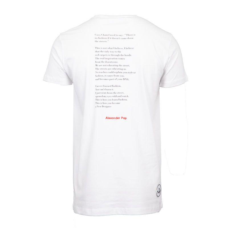 Men's White Quote Print T-shirt THE NEW DESIGNERS