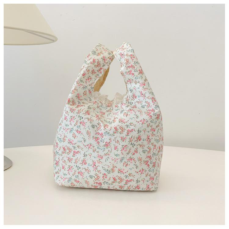 

Летняя новая милая свежая цветочная сумка на запястье большой вместимости для выхода в свет, портативная сумка для хранения