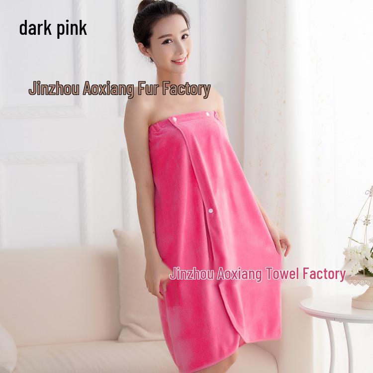 Wrap Chest Bath Towel for Women - Strapless Sauna Skirt with Buckle, Absorbent & Soft, Engraved Logo