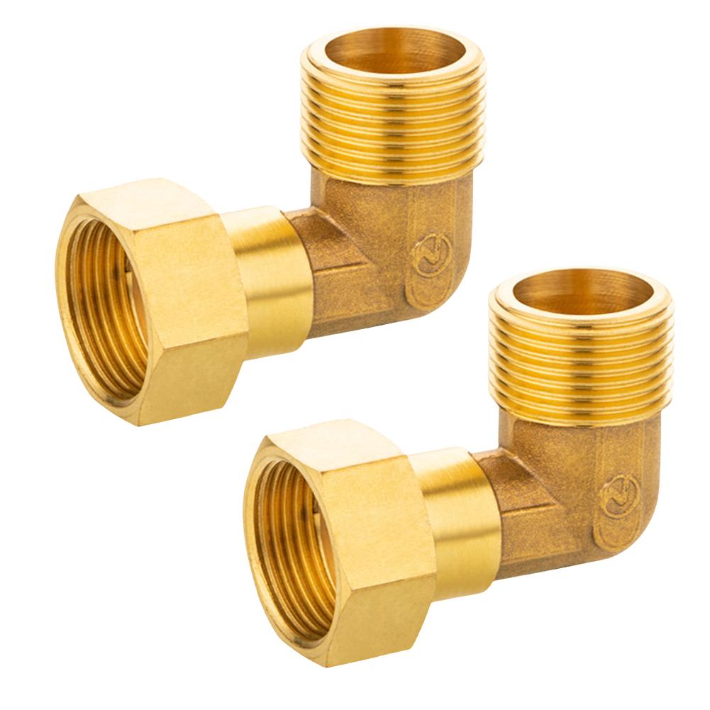 360 Degree Rotatable Brass Fitting 90 Angle Joints Adapter Compatible With Solar Systems Corrosion-resistant Material