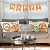 Pillowcover Autumn Pumpkin Pillow Cases Happy Harvest Thanksgiving Party Throw Cushion Case for Couch Sofa Outdoor Home Decor