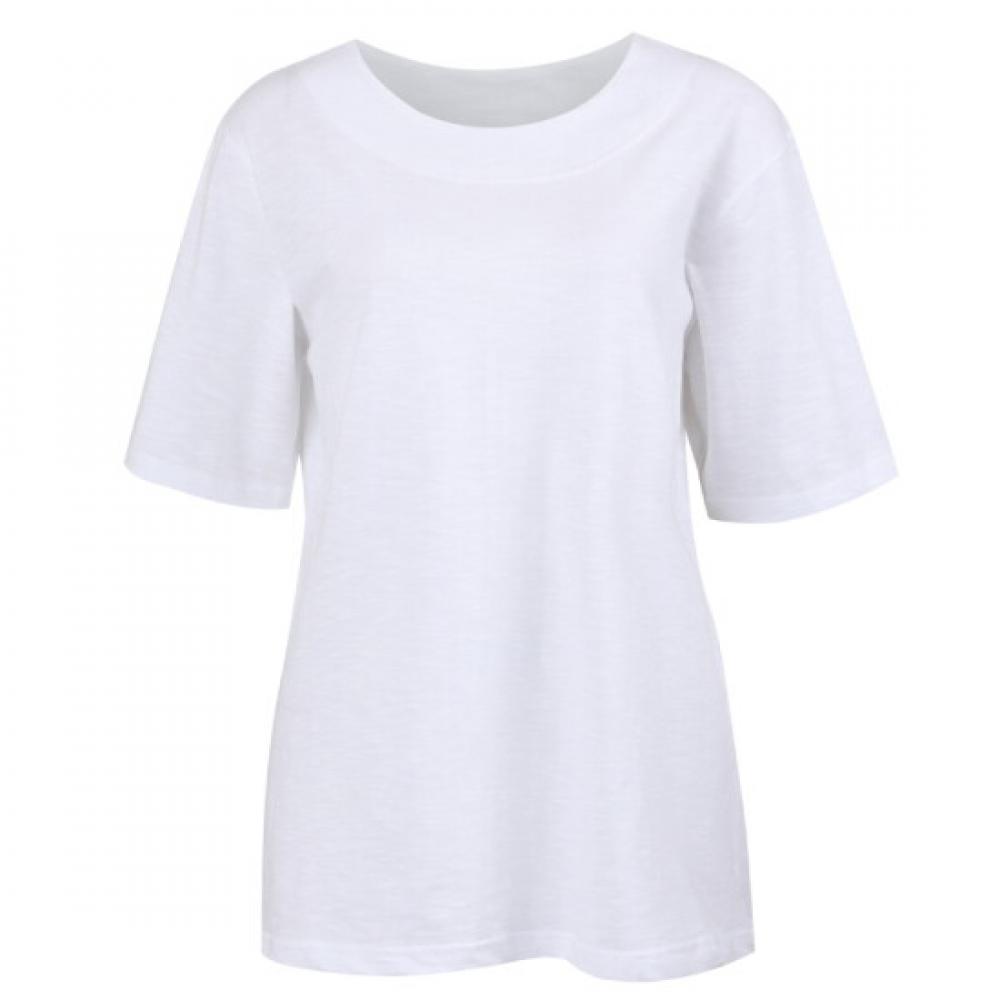 Shop Women Simple Slim Plain T shirT whiTe Dai Wsh 0240