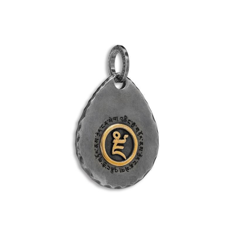 Necklace Water Drop Shaped Ethnic Style Auspicious Simple Simple Pendant for Men and Women