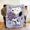 Cartoon 2026 New Kawaii Snoopy Children Warm Soft Anime Blankets for Sofa Bed Cover Blanket Suitable for Birthday Souvenir Gifts