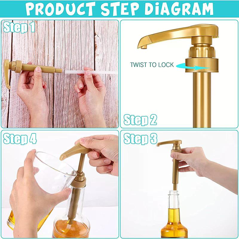 1/5Pcs Coffee 750ML Dispenser Syrup Pump Black Liquid Dispenser for Syrup 10Ml Juice Bottle Dispenser Pump