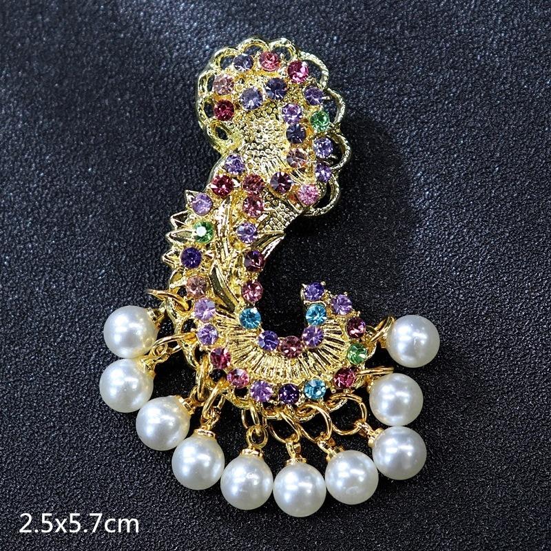 Genuine Professional Amasht Brooch Retro High-end Temperament Luxury Pearl Diamond Pin Women's Suit and Accessories