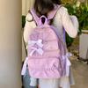 Schoolbag Schoolbag Girl Ins Cute Bow Pleated Personality Girl College Style Casual Japanese Hong Kong Style Student Schoolbag