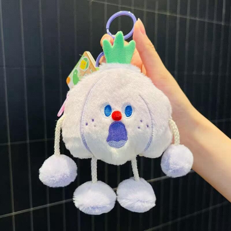 Screaming Veggies Plush Earphone Pouch: Fun Decompression Drawstring Bag & Cute Claw Machine Doll Gift