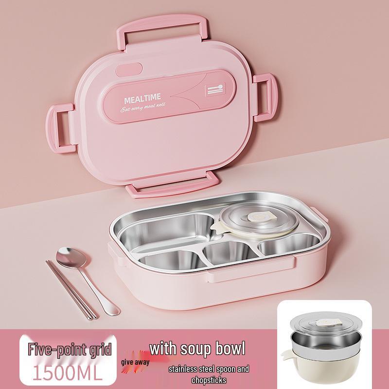 Microwaveable 316 Stainless Steel Insulated Bento Lunch Box for School Girls & Office Workers
