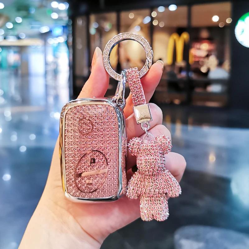 Suitable for the old BYD keycase F3 S6 L3 F0 G5 E6 S7 M6 G3R keycover key shell Keychain Car buckle Cute Bear Keychain