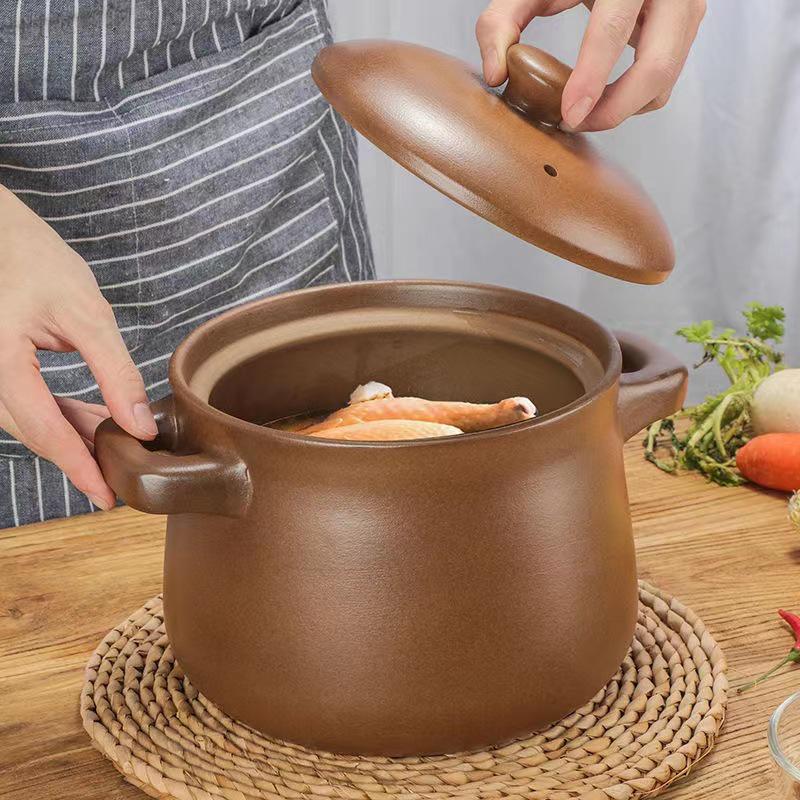 Ceramic Stew & Soup Casserole Pot for Gas Stovetops