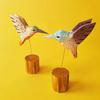 Handgeschnitzter Holz-Kolibri-Anhänger - Kreative kleine Vogel-Desktop-Dekoration Geschenk