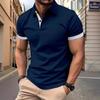 2025 summer new men's short-sleeved POLO shirt casual fashion comfortable soft 3D pattern printing