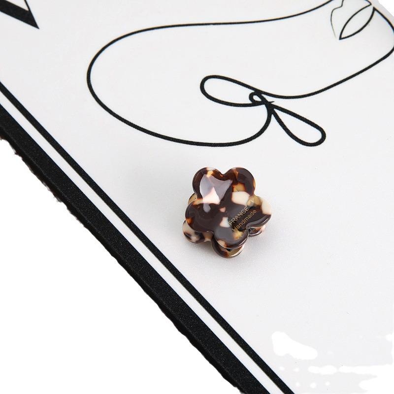 Exquisite Luxury Acetate Floral Hairpin - Small Side Clip for Bangs, Women's Hair Accessory