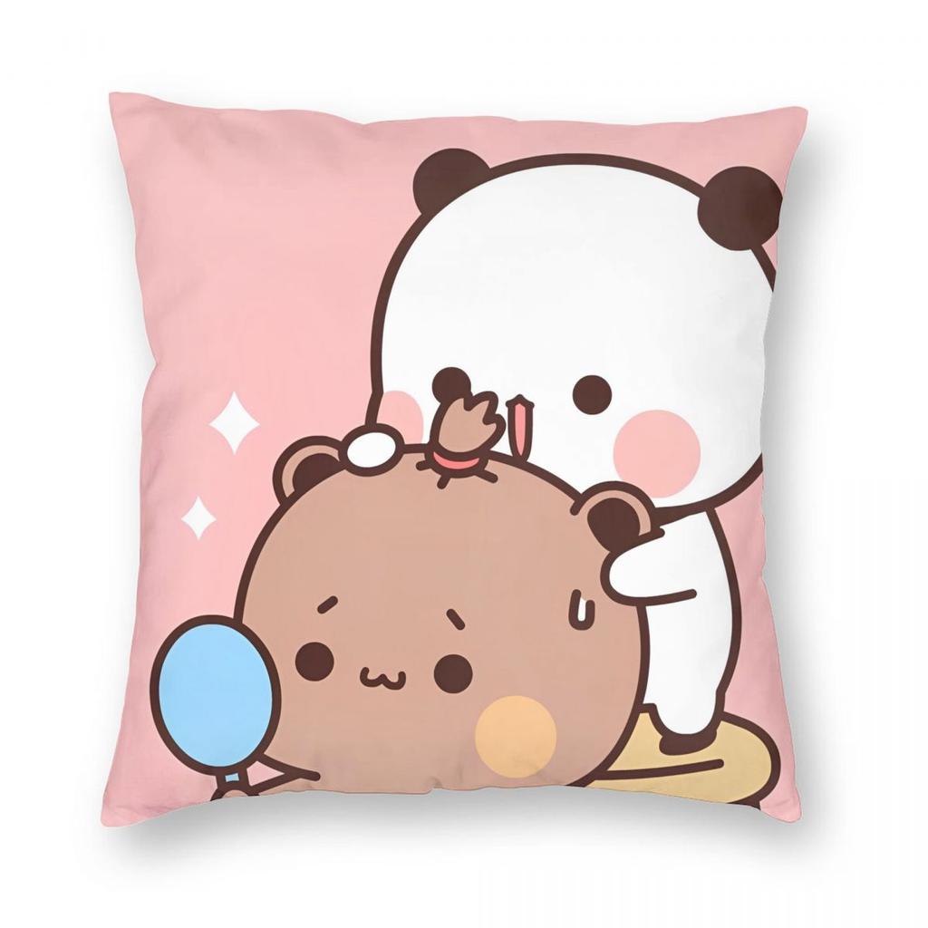 Bubu Dudu Xmas Christmas Pillowcase Printed Fabric Cushion Cover Decor Throw Pillow Case Cover Car Zippered 18''