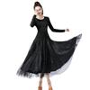 Damen Standard-Tanz-Performance-Kleid Langärmeliges Tango- und Walzerkleid