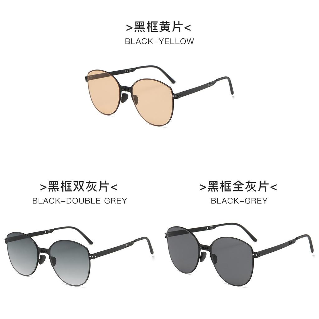 Fashion Oversized Foldable Sunglasses With Uv400 Protection For Travel And Outdoor Activities