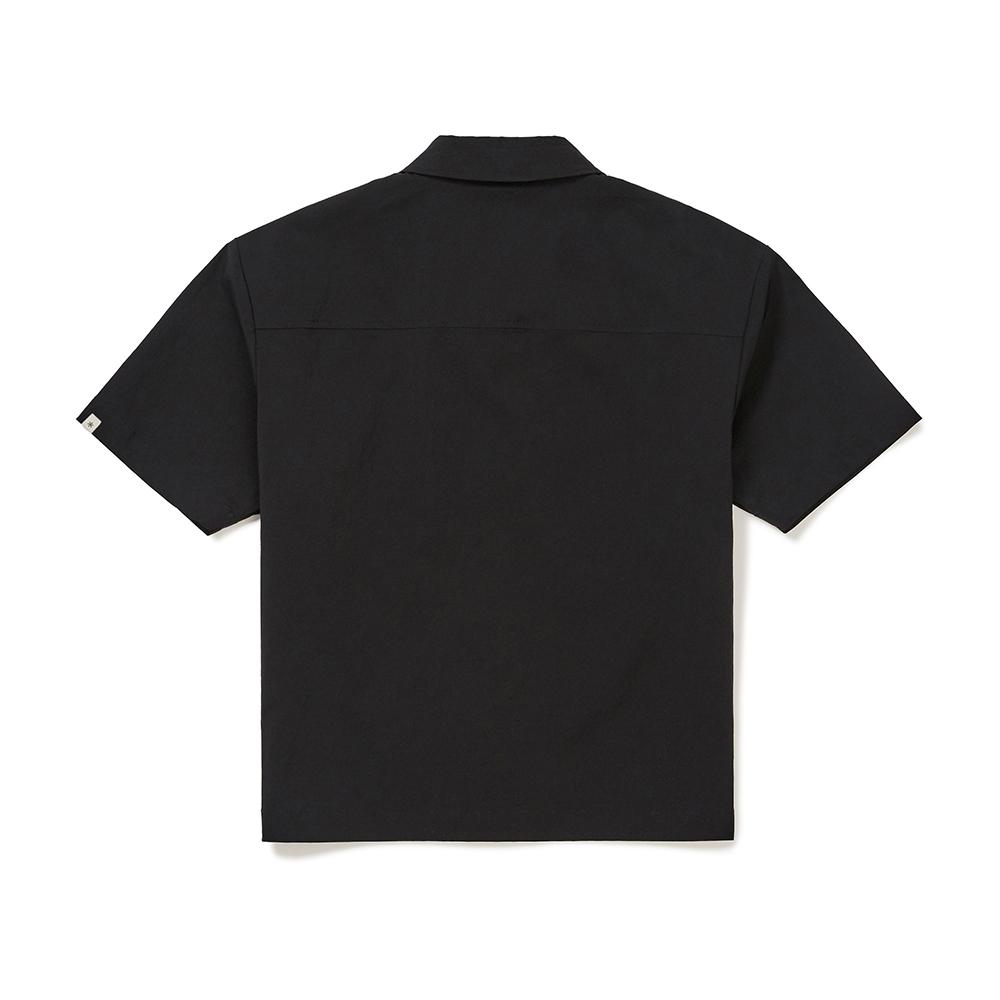 [Snowpeak] Root Women's Semi-Crop Pocket Short-Sleeve Shirt Black (S24MWRSH61)