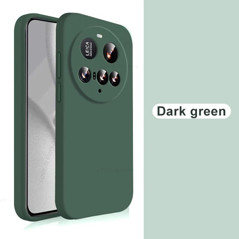 

Для Xiaomi 15 Ultra чохол рідкого силікону для телефону Чохли для Xiaomi Mi 15 Ultra Mi15 Ultra Xiaomi 15Ultra Ударостійкий захисний чохол For Xiaomi 15 Ultra темно-зелений колір