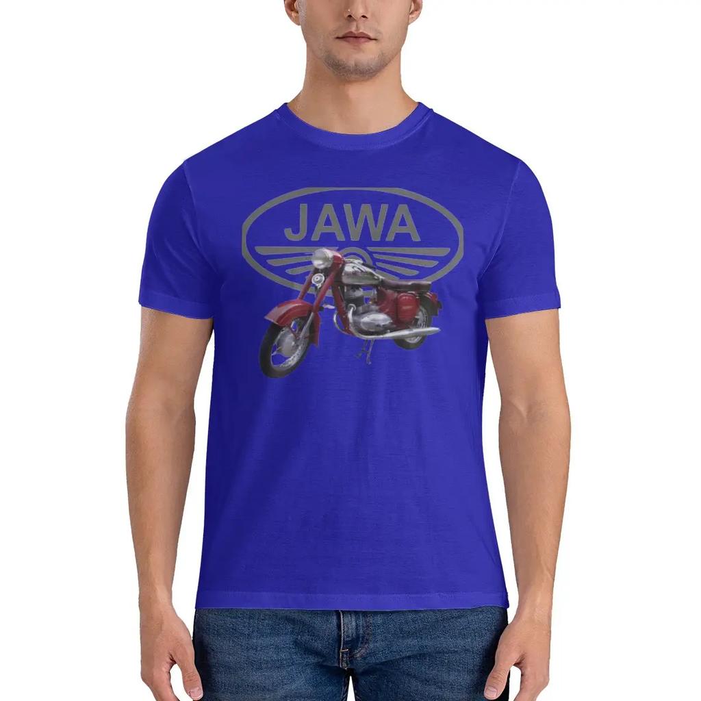 T-shirt da uomo per moto Jawa Moto Magliette Creative a manica corta con girocollo in cotone Top per adulti