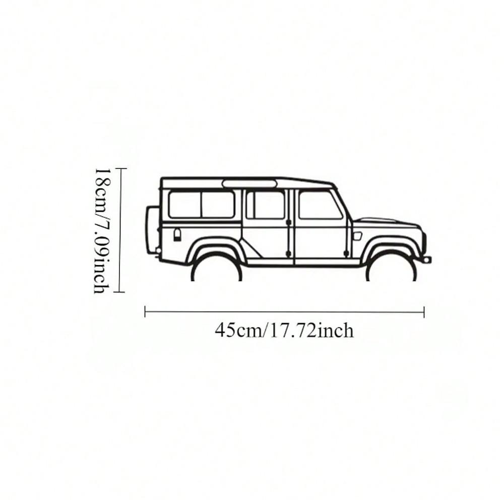 

Vintage Jeep Silhouette Metal Wall Art, Handmade 1PC Car Decor, Gift for Auto Enthusiast, Man Cave Garage Bedroom Indoor Outdoor Ornament TY7039 чорний