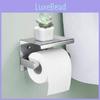 Steel Stainless 304 Toilet Paper Holder With Phone Shelf Modern Decor Bathroom