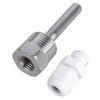 Pair Of Thermowell Sleeves 8x50mm In Stainless Steel Immersions Sleeves For Temperature Sensors Corrosion Resistant