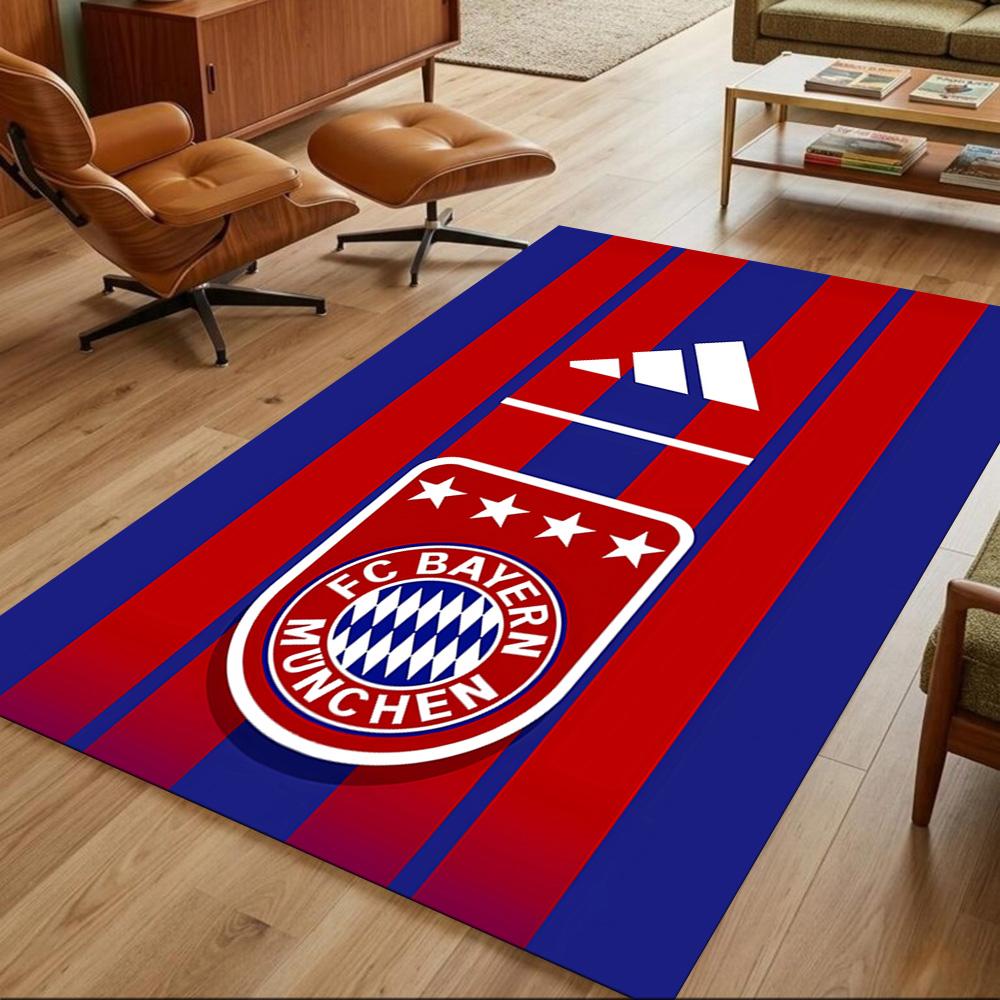 Bayern Munich Team Celebration Floor Rug Office Rug Design for Playrooms Living Rooms Hallway Kitchen Anti-slip Rug Anime Office Decor