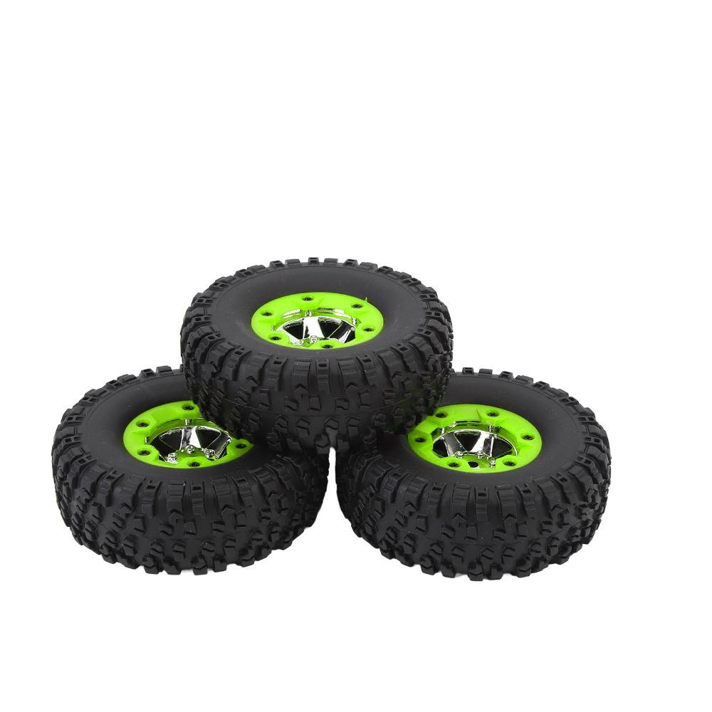 4Pcs Rubber Remote Control Car Tires Black RC Car Wheels for WLtoys 12428/12427/124006 RC Car RC Car