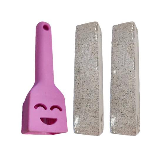 Pumice Stone Toilet Bowl Cleaner with Handle Efficiently Removes Hard Water Rings Calcium Buildup Pumice Stone Scrubber