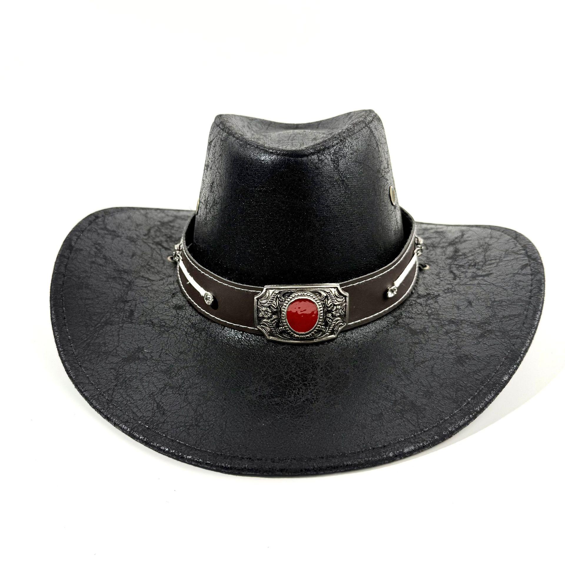 

JYL TS DIY Western Cowboy Hat Unisex European Vintage Suede Jazz Hat Faux Suede 1222Mao10930 кармін червоний колір
